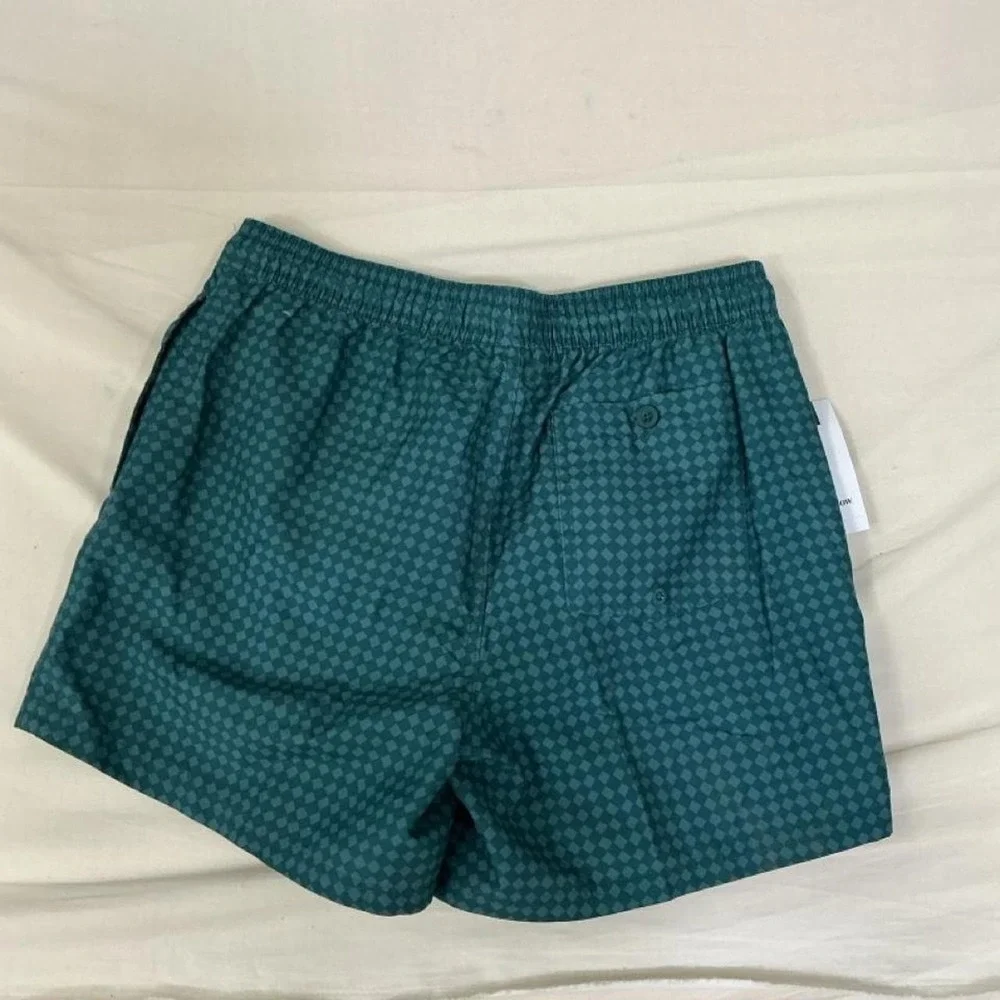 Men's Swim Trunks Size M | Green Geometric Print | NWT 🌊